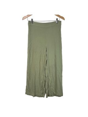 Artitzia Womens Gauzy Green Wide Leg Trousers Size Medium Loose Casual Elastic M